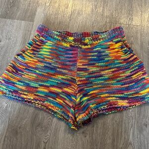 Show Me Your MuMu Colorful Knit High Waist Shorts